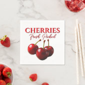 Cherries fresh picked serviette (Beispiel)