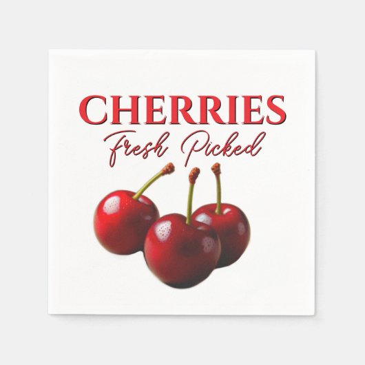 Cherries fresh picked serviette (Vorderseite)