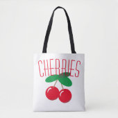 Cherries Frucht Rot Weiß Tasche (Vorderseite)