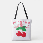 Cherries Frucht Rot Weiß Tasche (Rückseite)