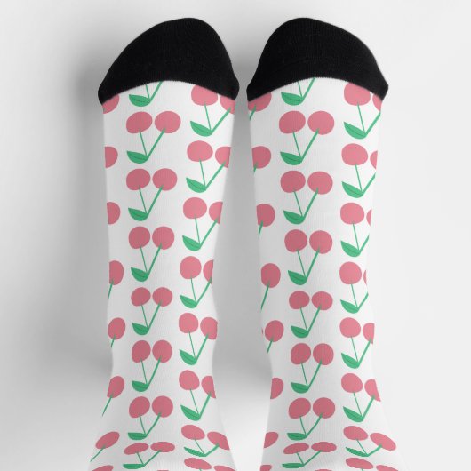 Cherries Fruchtmarktmuster Socken (Oben)