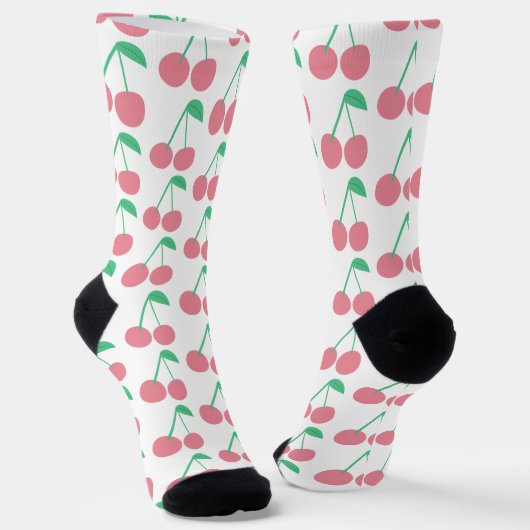 Cherries Fruchtmarktmuster Socken (Gewinkelt)