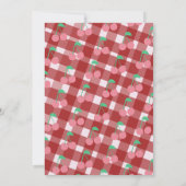 Cherries Fruit Pink Red Baby Dusche Einladung (Rückseite)