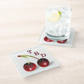 Cherries Glass Untersetzer (Schrägansicht)