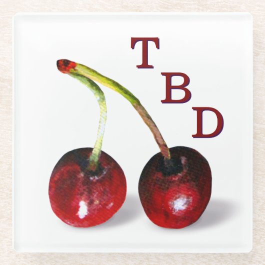 Cherries Glass Untersetzer (Vorderseite)