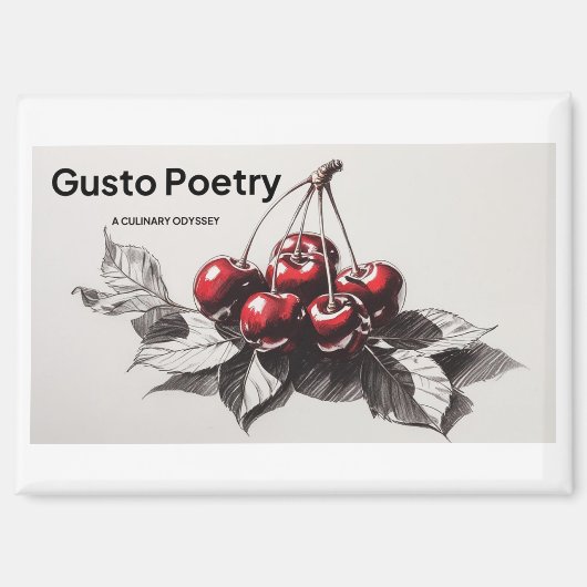 Cherries Gusto Poetry Magnet (Vorderseite)