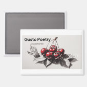Cherries Gusto Poetry Magnet (Vorderseite/Rückseite)