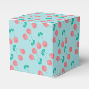 Cherries Hand lackierte Wasserfarbe Aquamarin Geschenkschachtel