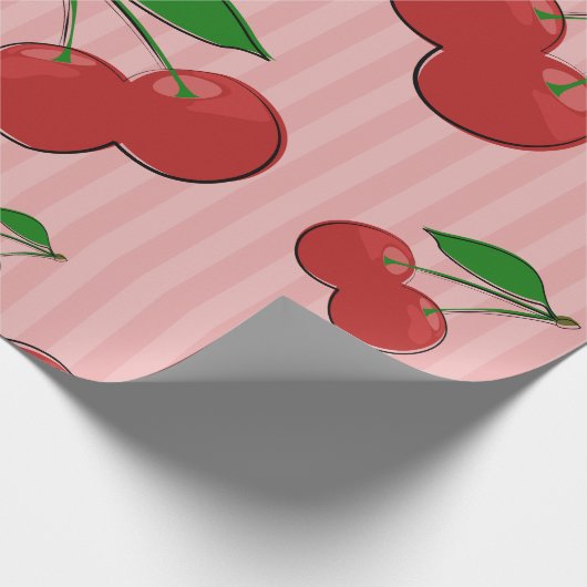 Cherries Illustration Geschenkpapier (Ecke)