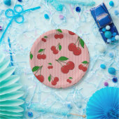 Cherries Illustration Pappteller (Party)