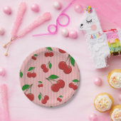 Cherries Illustration Pappteller (Party)