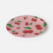 Cherries Illustration Pappteller (Schrägansicht)