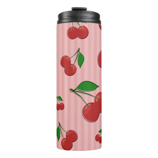Cherries Illustration Thermosbecher (Vorderseite)