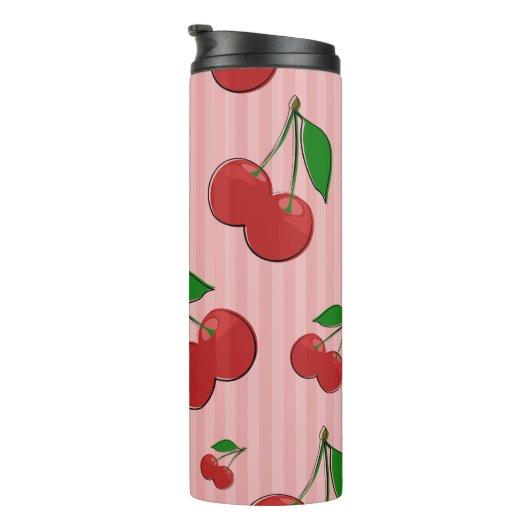 Cherries Illustration Thermosbecher (Nach rechts gedreht)