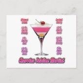 Cherries Jubilee Martini Cocktail Recia Art Postkarte (Vorderseite)