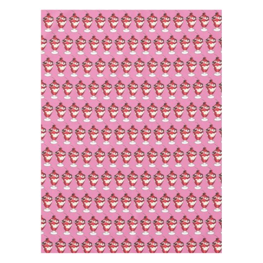 Cherries Jubilee Sundae Ice Cream Social Party Tischdecke (Vorderseite)