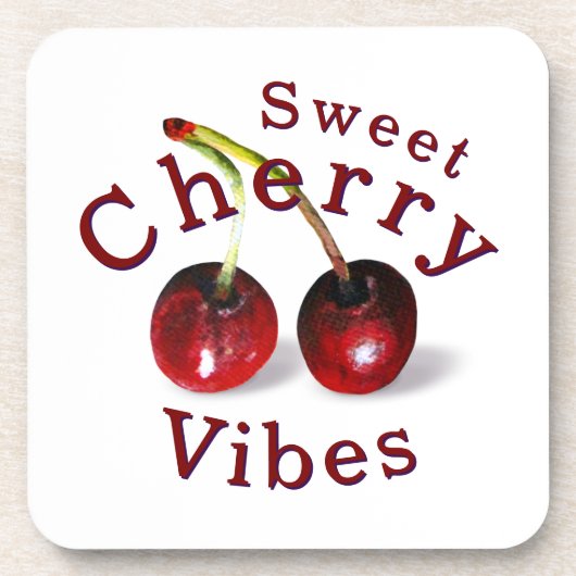Cherries Kunststoff-Untersetzer Getränkeuntersetzer (Vorderseite)
