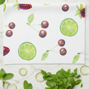 Cherries Limes Erdbeeren Geschirrtuch