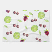 Cherries Limes Erdbeeren Geschirrtuch (Horizontal)