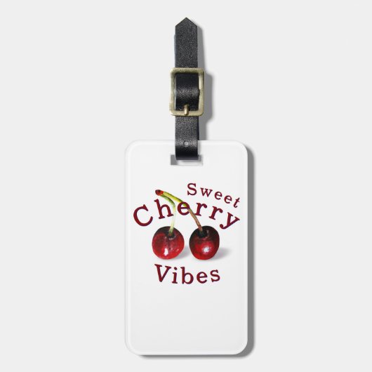 Cherries Luggage Tag Gepäckanhänger (Vorderseite vertikal)
