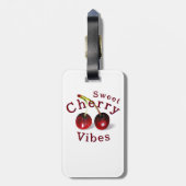 Cherries Luggage Tag Gepäckanhänger (Rückseite vertikal)