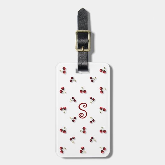 Cherries Luggage Tag Gepäckanhänger (Vorderseite vertikal)
