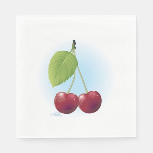 Cherries Luncheon Napkins Serviette (Vorderseite)