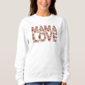 Cherries Mama Liebe Typografie Sweatshirt (Vorderseite)