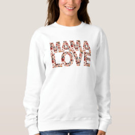 Cherries Mama Liebe Typografie Sweatshirt