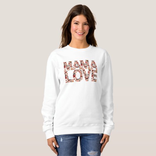 Cherries Mama Liebe Typografie Sweatshirt (Vorne ganz)