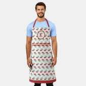 Cherries Mit Monogramm Schürze (Getragen)