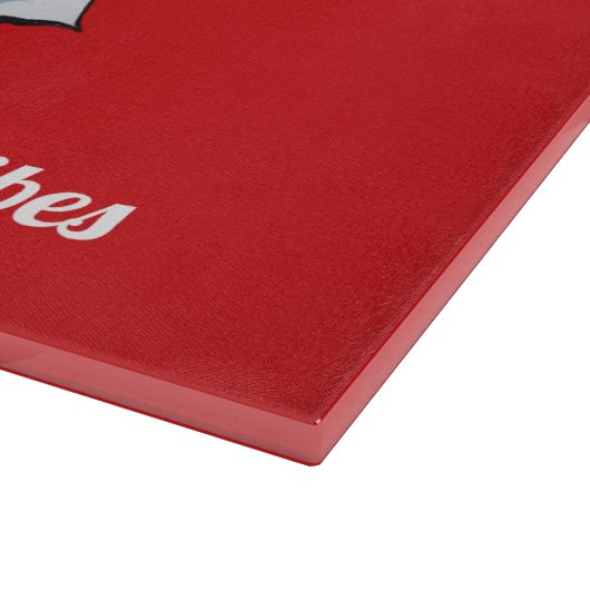 Cherries 'n' fröhliche Vibes Red Fruit Glass Schneidebrett (Ecke)