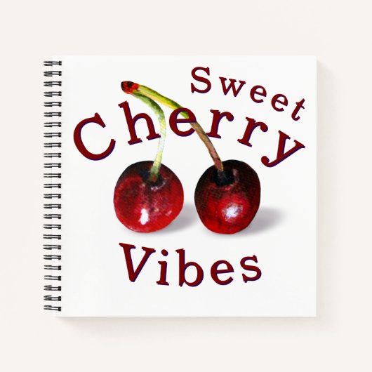 Cherries-Notebook Notizblock (Vorderseite)