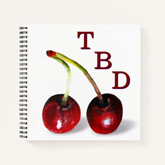 Cherries-Notebook Notizblock (Vorderseite)