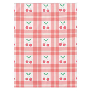 Cherries on Red Kariert Gingham Pattern Tischdecke