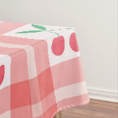 Cherries on Red Kariert Gingham Pattern Tischdecke (Beispiel)