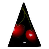 Cherries Paper Party Hat oder Color auswählen Partyhütchen (Rechts)