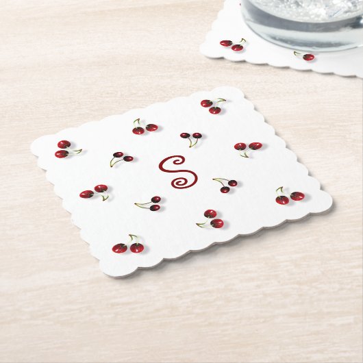 Cherries Paper Untersetzer (angewinkelt)