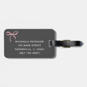 Cherries & Pink Bow Coquette Ästhetik Girl Niedlic Gepäckanhänger (Rückseite horizontal)