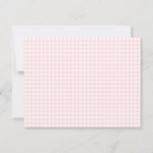 Cherries Pink Gingham Border Personalized Mitteilungskarte (Rückseite)