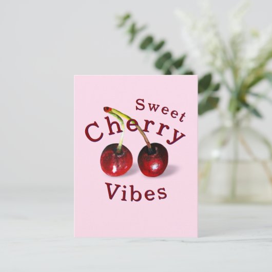 Cherries Postcard Postkarte (Stehend Vorderseite)