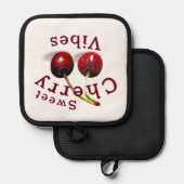 Cherries Pot Holder Topflappen (Vorderseite/Rückseite)