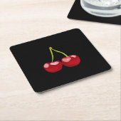 cherries rechteckiger pappuntersetzer (angewinkelt)