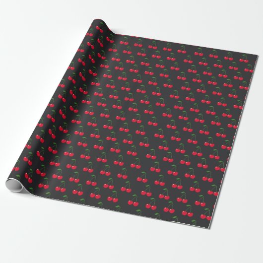 Cherries red geschenkpapier (Ungerollt)