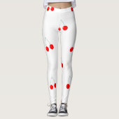 Cherries Red Pattern Leggings (Vorderseite)