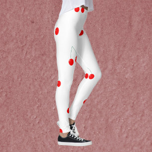 Cherries Red Pattern Leggings