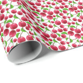 Cherries Retro Vintage Hepcat Geschenkpapier (Rolleneckpunkt)