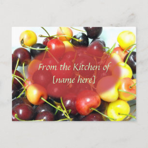 Cherries Rezept Card Postkarte