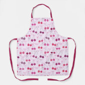 Cherries Ribbons and Bows Watercolor Pattern Pink Schürze (Vorderseite)