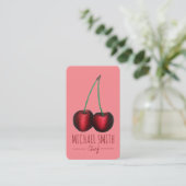 Cherries Ripe Red Cherry Frucht Koch hausgemachte  Visitenkarte (Stehend Vorderseite)